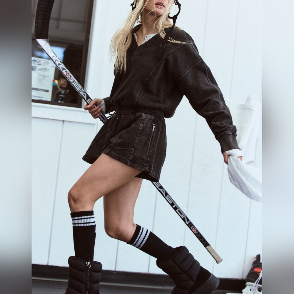 NWT Free People Intercept Romper Black Size Small $128